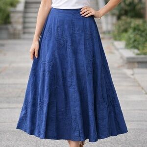 Talbots Navy Blue A-Line Skirt